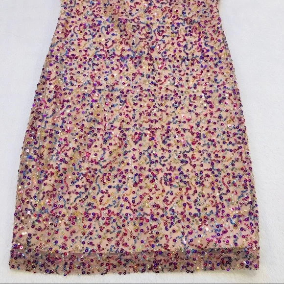 Tweeze Me, Colorful Sequin Mini Dress, Size 5 - Picture 8 of 16